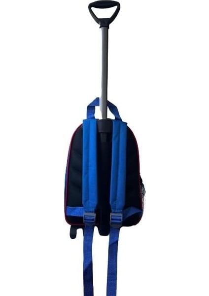Anaokulu Çocuk Çekçekli Valiz Sırt Çantası Çekçekli Erkek Çocuk 2in1 Model Ön Yüzey 5d Boyutlu Mavi
