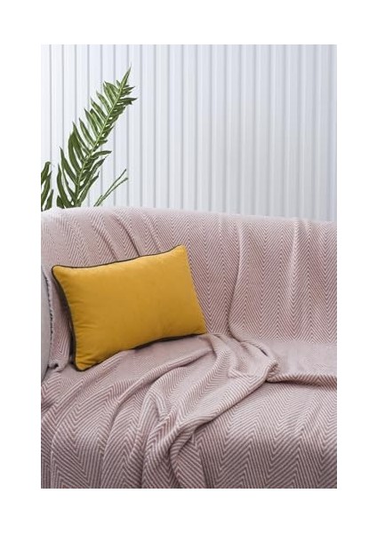 Home Sarı Panorama Bordo Biyeli Kırlent Kılıfı 3 Farklı Biye Seçeneğiyle, 45 x 45, O220005745451
