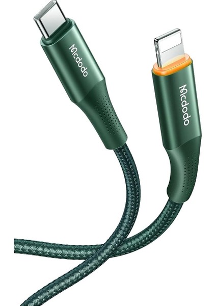CA-9961 20W Type-C To Lightning Pd Data-Şarj Kablosu 1.2m Yeşil