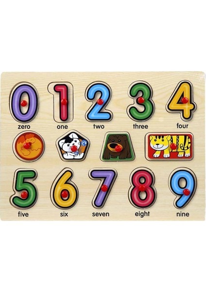130444 Ahşap Raptiyeli Puzzle Saat