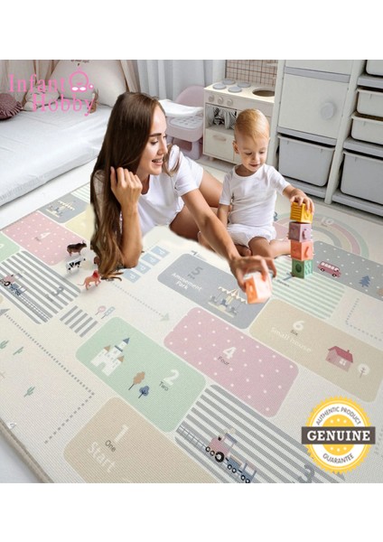 Infant Hobby Dream İt Katlanabilir Çift Taraflı Oyun Matı Oyun Halısı180X160X1 CM