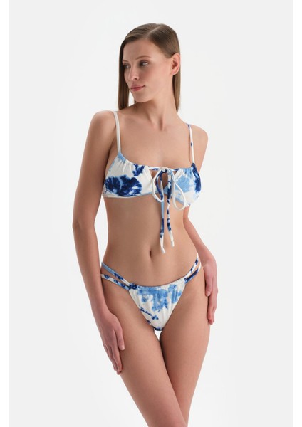 Beyaz-Mavi Bralet Bikini Üstü fırsatları