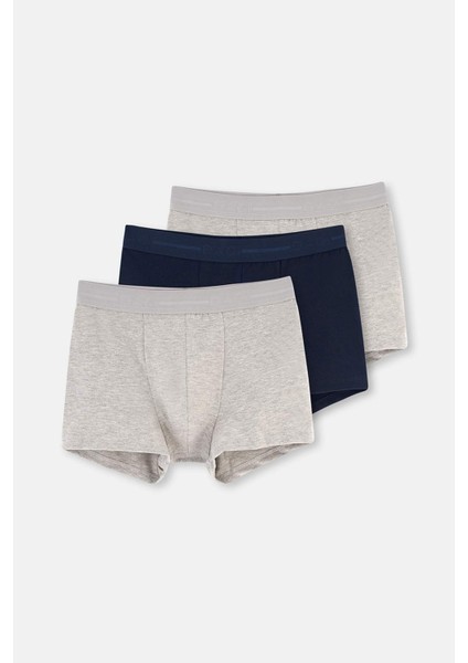 Lacivert Grimelanj Compact Düz 3'lü Boxer