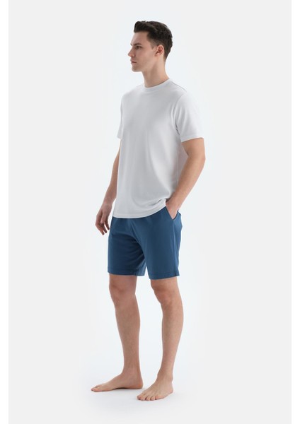 Gri-Indigo Pamuk Modal Ikili Örme Şort modelleri
