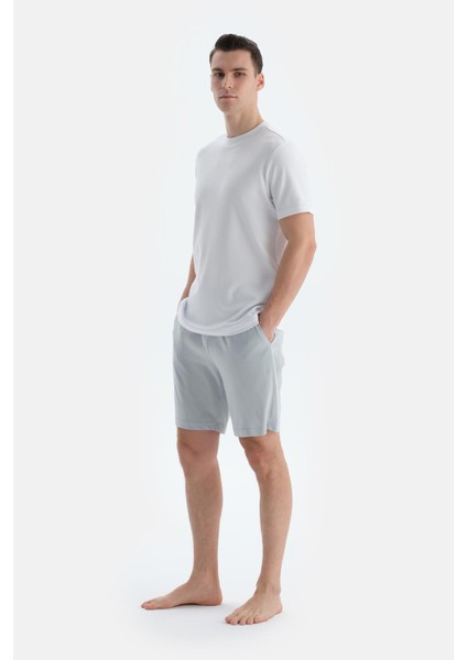 Gri-Indigo Pamuk Modal Ikili Örme Şort indirimleri