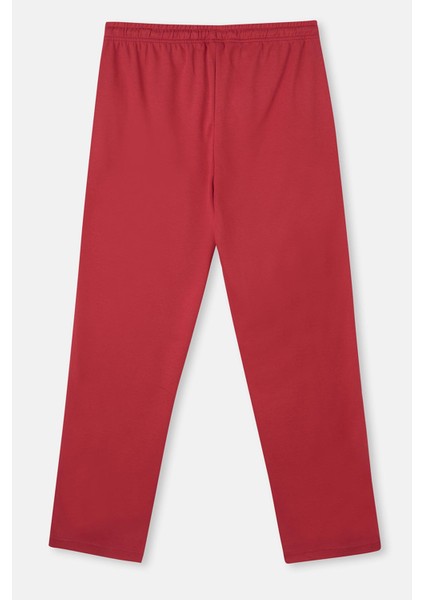 Kırmızı Interlok Cepli Pantolon Pijama Altı