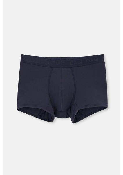 Kırmızı-Lacivert 3'lü Desenli Micro Modal Boxer