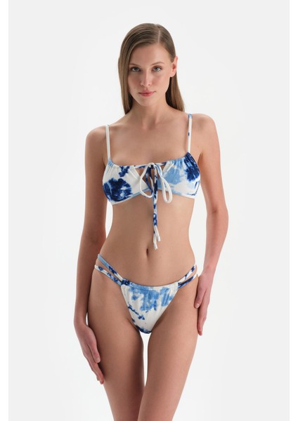 Beyaz-Mavi Brazilian Bikini Altı indirimleri