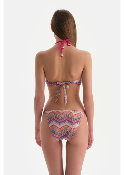 Pembe Straplez Bikini Üst