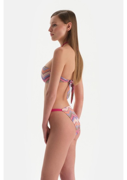 Pembe Straplez Bikini Üst