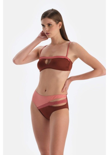 Kahverengi Straplez Bikini Üst modelleri