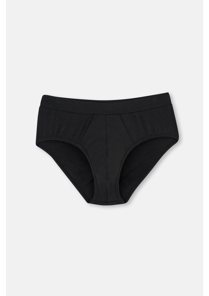 Siyah Dikiş Detaylı Kumaş Kaplama Lastikli Slip indirimleri