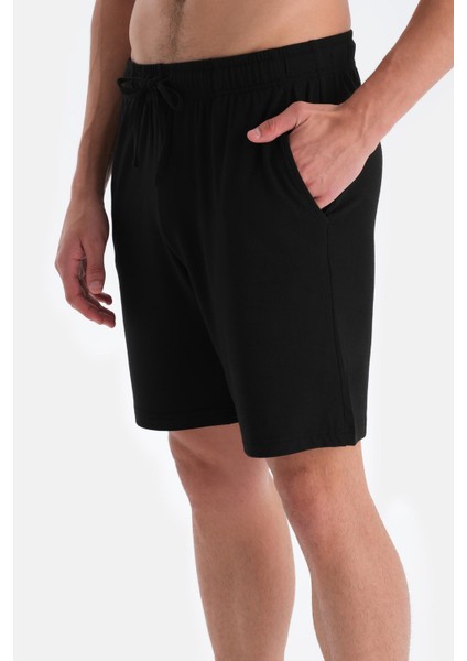 Siyah Gömlek Yaka Şort Pijama Takımı indirimleri