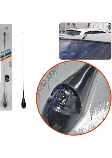 Anten Tabanı+Çubuğu Kısa (Fiber) Tofaş Doğan/kartal/şahin-Fıat Uno/tıpo/tempra/marea/punto