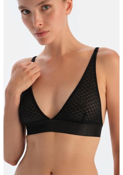 Siyah Premıum Dantelli ve Lastik Detaylı Bralet indirimleri