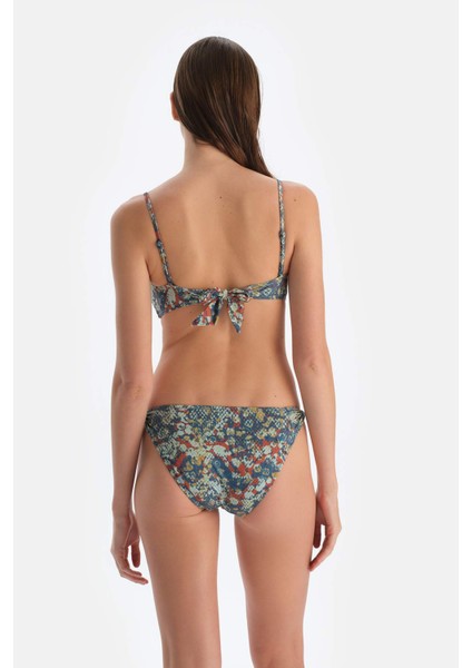 Kiremit-Mavi Straplez Kaplı Bikini Üst fiyatları