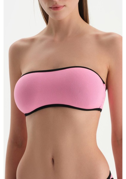 Siyah-Pembe Straplez Bikini Üst indirimleri