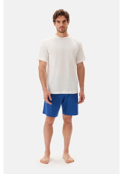 Lacivert-Mavi Örme Ikili Şort