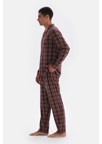 Multicolor Ekose Dokuma Gömlek Pijama Üstü