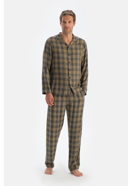 Füme Ekoseli Dokuma Viskon Gömlek fırsatları