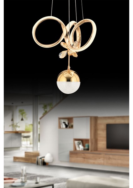 Istanbul Avize Gold Twins Beyaz Power Ledli Modern LED Avize indirimleri