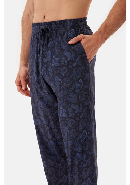 Indigo Yarım Patlı Tişört Pantolon Pijama Takımı indirimleri