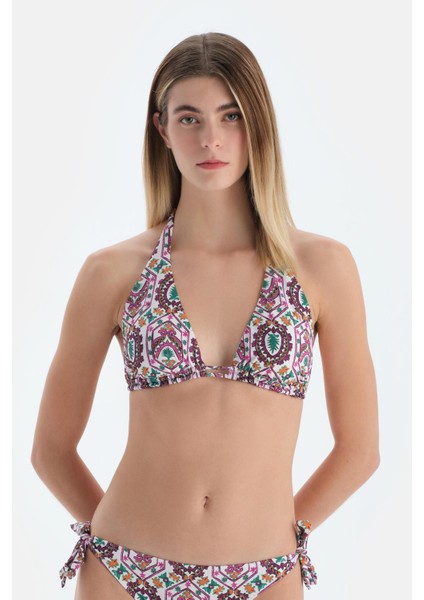 Multicolor Üçgen Geniş Bikini Üst