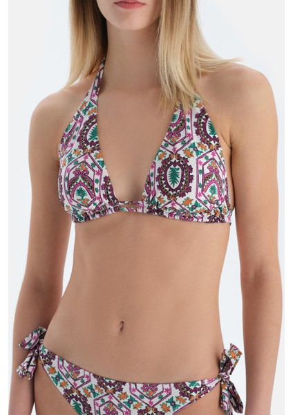 Multicolor Üçgen Geniş Bikini Üst indirimleri