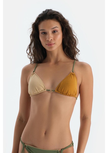 Multicolor Üçgen Küçük Bikini Üst