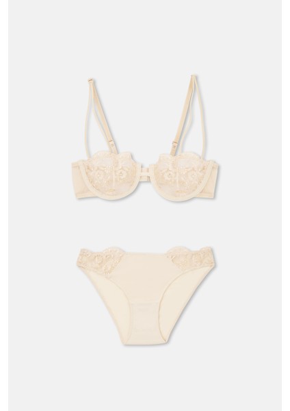 ERSK1190 Sapphıre Dantelli Slip Külotlu Sütyen Tk.