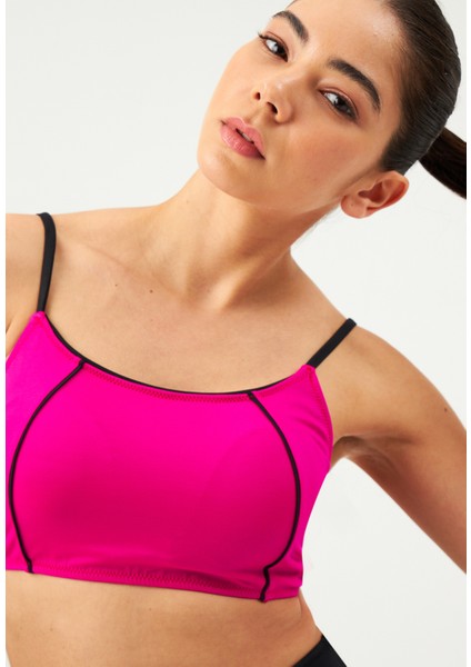 Fuşya 1095ESBK Yüzücü Bikini Tk.