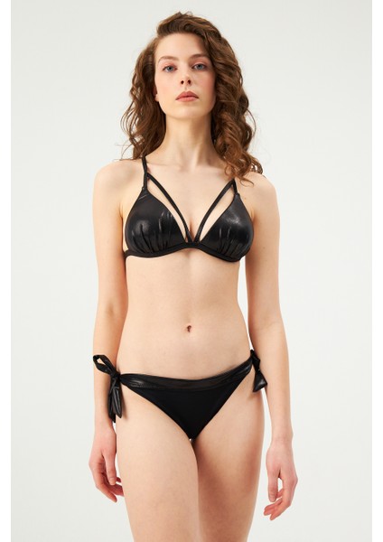 Siyah 1066ESBK Üçgen Kaplı Bikini Tk.