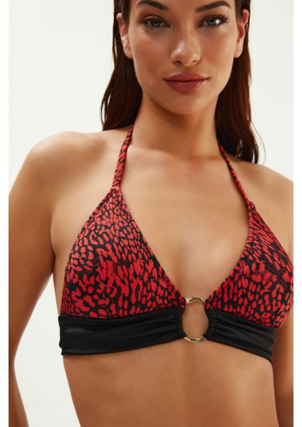 Kırmızı 2037ESBK Üçgen Bikini Tk.