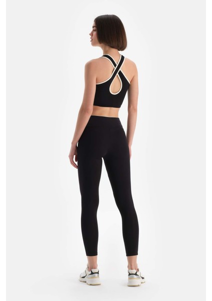 Siyah Dagi Active Kadın Biye Detaylı Sporcu Sütyeni modelleri