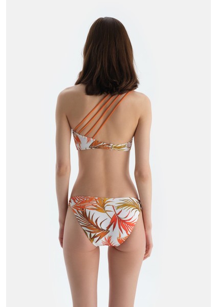 Multicolor Tek Omuz Bikini Üst fiyatları