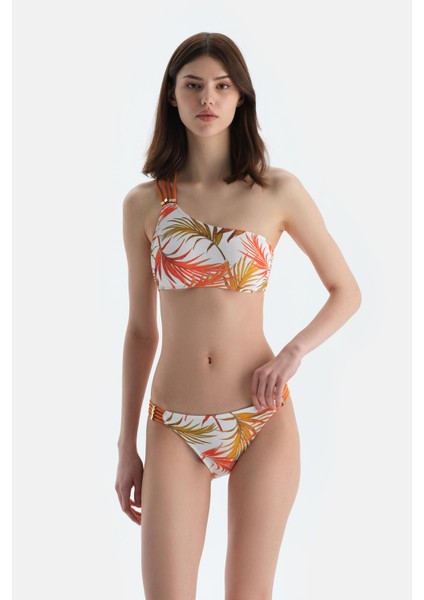 Multicolor Tek Omuz Bikini Üst fırsatları