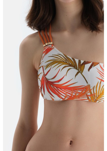 Multicolor Tek Omuz Bikini Üst indirimleri