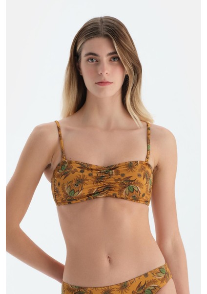 Multicolor Straplez Bikini Üst