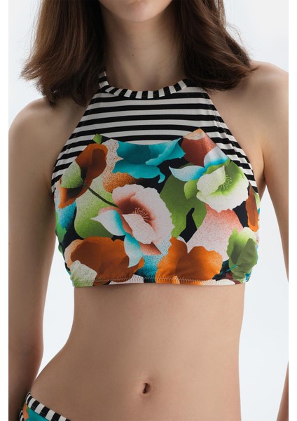 Multicolor Halter Yaka Bikini Üst indirimleri