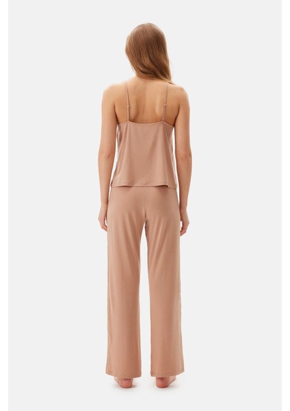 Açık Kahve Basic Pantolon Pijama Altı
