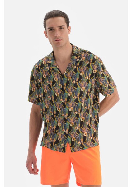 Siyah - Yeşil Desenli Gömlek indirimleri