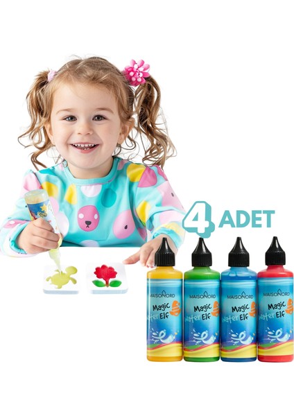 Magic Water Elf Sihirli Su Hayvanları Kendin Yap Eğitici Oyun Seti Yedek Renkli Jel (4 Renk)