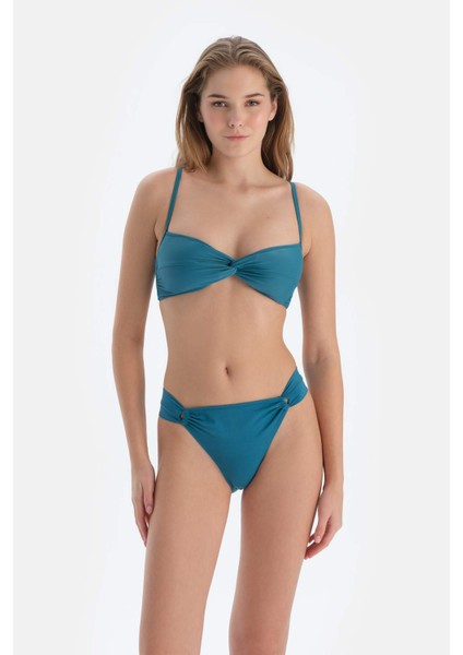 Petrol Mavi Straplez Bikini Üstü fırsatları