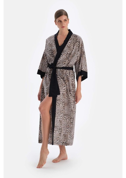Kahverengi Uzun Kimono