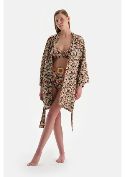 Kahverengi Kısa Kimono indirimleri