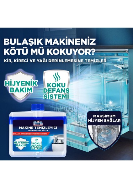 Bulaşık Makine Temizleyici Sıvı Limon 4X250 ml
