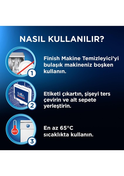 Bulaşık Makine Temizleyici Sıvı Limon 4X250 ml