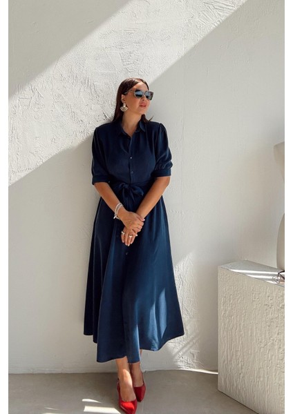 Lacivert Comfort Elbise modelleri