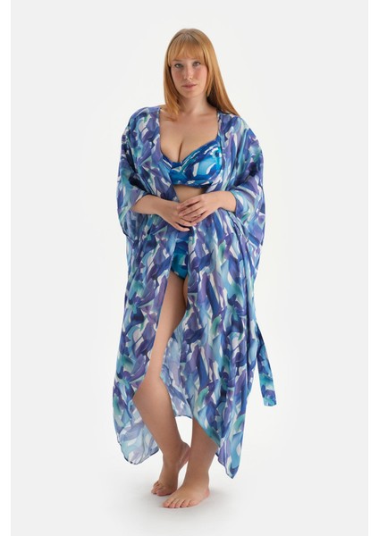 Mavi Kısa Kimono