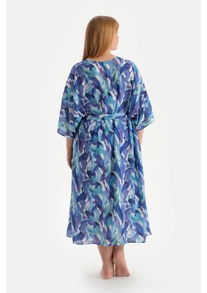 Mavi Kısa Kimono